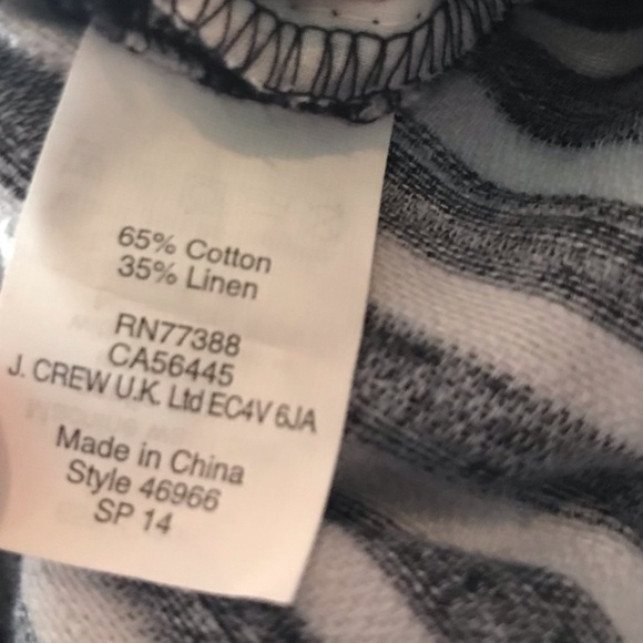 J. Crew Factory size 4 linen blend shorts in B&W stripes with side zipper EUC - Picture 6 of 6